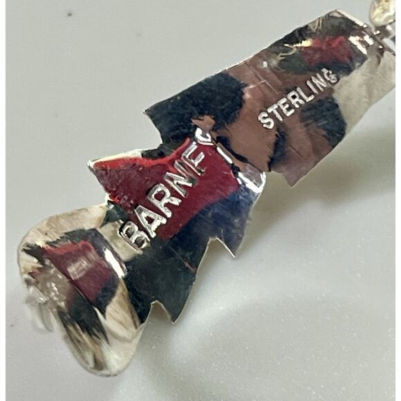 New Navajo Allen Barney Sterling Silver Pink Opal Feather Earrings Native SW - Picture 11 of 14